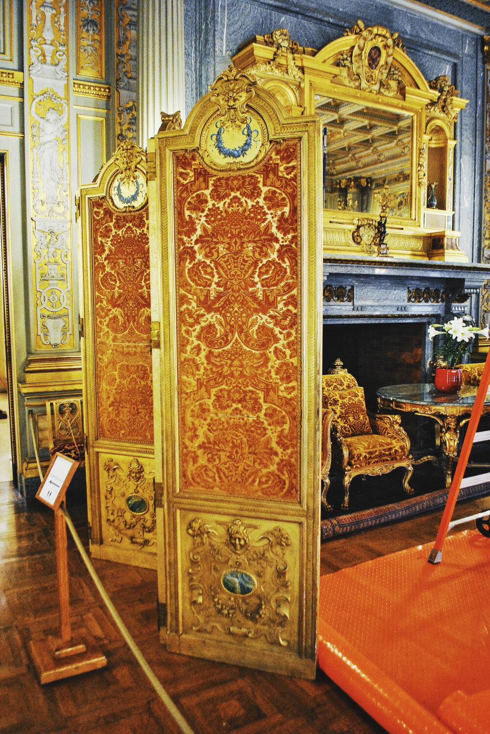 A riche room divider at The Breakers mansion in Newport, Rhode Island. A riche room divider at The Breakers mansion in Newport, Rhode Island.